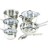 Cook N Home 10 Piece Stainless Steel Cookware Set