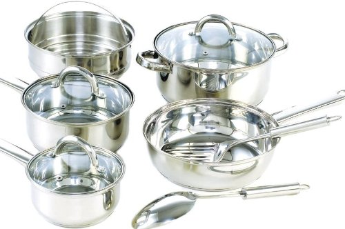 Cook N Home 10 Piece Stainless Steel Cookware Set product image