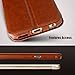Jisoncase iPhone 6s Vintage Leather Stand Case Magnetic Flip Phone Cover for Apple iPhone 6/ 6s Brown (JS-I6S-05M20)