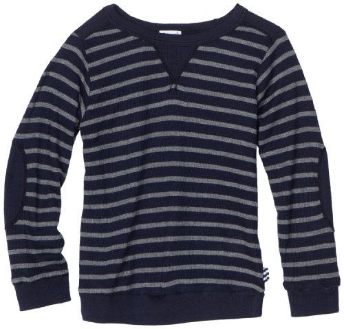 Splendid Littles Boys 2-7 Granite Thermal Stripe Top, Navy, 2T
