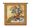 Asian Lilies Wall Tapestry with free hanging rod by Suzanne Etienne, 53 x 53 inches