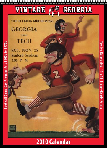 Vintage Georgia Bulldogs 2010 Football Program Calendar