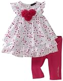 Calvin Klein Baby-Girls Infant Dot Print Top with Hot Pink Bottom