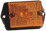 Wesbar 003338 Amber Square Side Marker/Clearance Replacement Marine Light Lens with Screw