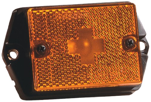 Wesbar 003338 Amber Square Side Marker/Clearance Replacement Marine Light Lens with Screw