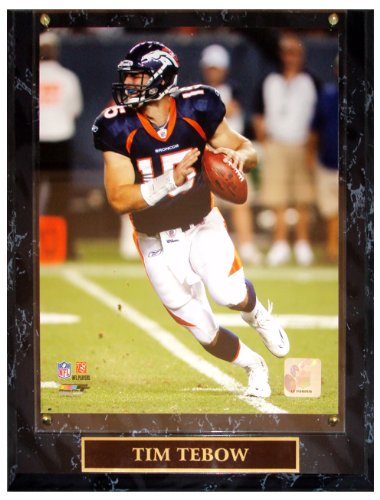 Tim Tebow Denver Broncos (Action) Licensed 8x10 Photo Plaque