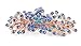 Yeshan Women Rhinestone Crystal beaded Flower Pattern Hair Barrettes Clips,Blue by Yeshan