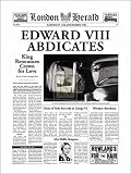 Edward VIII Abdicates Art Poster Print, 12x16