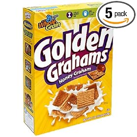 Golden Grahams Cereal, 16-Ounce Box (Pack of 5)