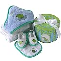 Baby Aspen Finley the Frog 4 Piece Box Bath Time Gift Set