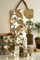 Botanical Antique Mirror Tissue box (5.25x5.25x5.5&rdquo;)|AM-TBGCB