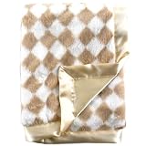 LuvableFriendsPlushBlanketwithSatinTrimandBacking,Tan