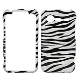 GTMax Plastic Hard Snap On Protector Cover Case - Black & White Zebra for V ....