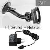 SET: HR KFZ Halterung vibrationsfrei / dreh und neigbar für TomTom TomTom One V4 / TomTom ONE 31 / One Classic V4 / TomTom XL 31 / Tom Tom One XL Version 2 / TomTom One V4 Regional Traffic Europe Traffic / TomTom One V4 Europe 22 Traffic Halterung Halter Befestigung Zweitwagen Halterungssystem Mount KIT swivel Ball Mount + Netzteil 110-240V