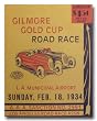 1934 Gilmore Gold Cup Program Poster Print