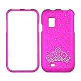 Premium - Samsung i500 / Fascinate Diamond Textured on Hot Pink with Crown  ....