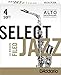 Rico Select Jazz Alto Sax Reeds, Filed, Strength 4 Soft, 10-pack
