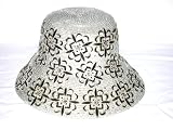 Silver Ladies Hat with Black Design