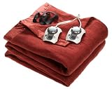 Sunbeam Full Electric Warming Blanket, Deep Cardinal