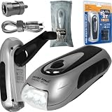 NEW XT Power Hand Crank Flashlight and Cell Phone Charger (Hardware)
