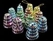 Club Pack of 288 Mirrored Mosaic Disco Bell Christmas Ornaments 2"