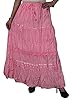 Indiatrendzs Womens Cotton Skirt Baby Pink A-Line Skirts