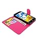 Cellularvilla Wallet Case for BLU Studio 5.5 D610a Pink Glitter Pu Leather Wallet Card Flip Open Pocket Case Cover Pouch
