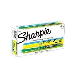 Sharpie Accent Liquid Pen-Style Highlighters, 12 Fluorescent Green Highlighters(24426)