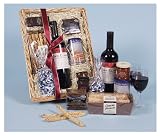 Food Hampers Tray Of Treats With Red Wine Luxury Handmade Fruitcake And Other Tasty Treats