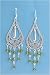 Earrings with Peridot Crystals and Sterling Silver - Size: 79 mm