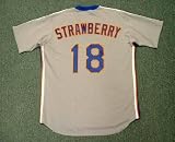 DARRYL STRAWBERRY New York Mets 1987 Majestic Cooperstown Throwback Away Baseball Jersey, Medium