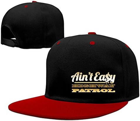 CINROPER Adjustable Highway Patrol Ain't Easy Hip Hop Hat Red One Size