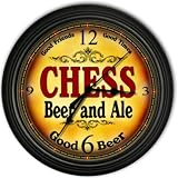 Chess s Beer and Ale Black Cascading Pub Style Wall Clock