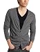 J.C. Rags Men's The Classy Cardigan, Dark Grey Melange, Large