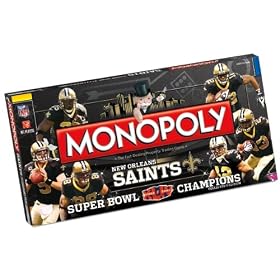 New Orleans Saints Super Bowl XLIV Champions Monopoly by USAopoly