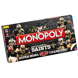New Orleans Saints Super Bowl XLIV Champions Monopoly by 