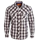 Soul Cal Long Sleeve Nicholson Check Shirt - Grey - Mens