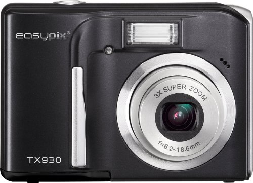 Easypix TX930 Digitalkamera (9 Megapixel, 3-fach optischer Zoom, 7,5 cm (3 Zoll)  Display) schwarz