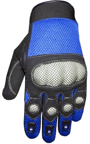 MT100 MOTORCYCLE MOTOCROSS CARBON KEVLAR BLUE 