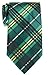 Retreez Stylish Classic Plaid Check Woven Microfiber Men's Tie - Green