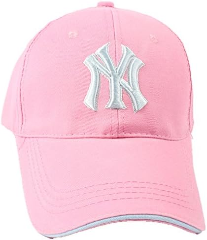 Dafan Unisex-adult's Fitted Hat New York Yankees Home Cap Adjustable Velcro Twill (Pink)