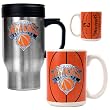New York Knicks Stainless Steel Travel Mug & Gameball Ceramic Mug Set - Primary Logo NBA Basketball