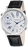 Stuhrling Original Men's 343.33152 Classic Polaris Swiss Quartz Date and Dual Time Zone Black Watch
