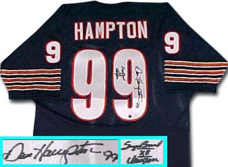 Dan Hampton Autographed Throwback Jersey with SBXX Champion Inscription