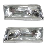 89-94 Shadow Sundance Headlights Headlamps Head Lights Lamps Pair Set by Aftermarket