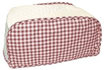 Gingham Burgundy Toaster Oven Appliance Cover