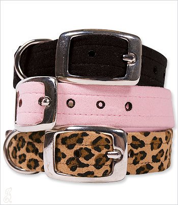 Dog Collar Thick Ultrasuede Puppy Pink (MD)