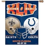 Wincraft New Orleans Saints Vs Indianapolis Colts Super Bowl XLIV Dueling Vertical Flag