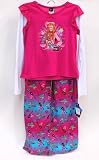 Hannah Montana Pink White and Blue Girls Sleepwear Pajama 2 Piece Set