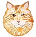 Rescue Me Now Orange Tabby Cat Ear Plate, 11-1/2-Inch